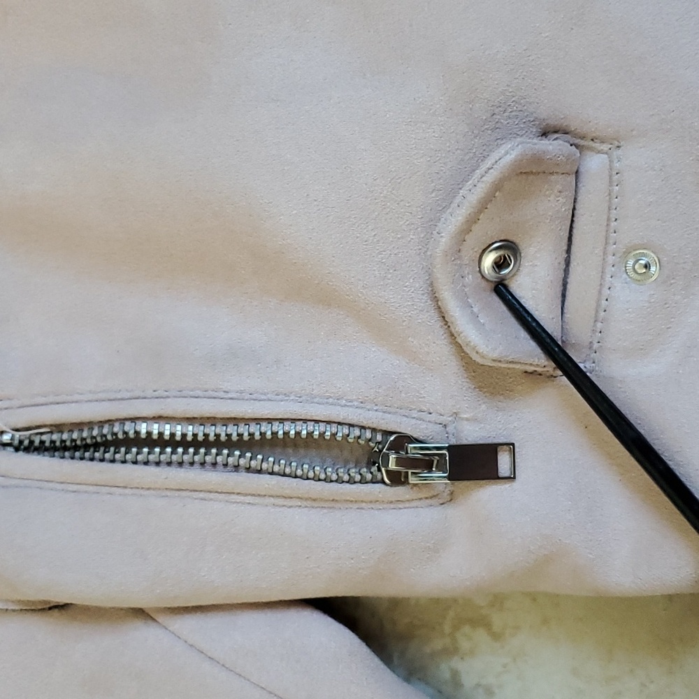 Zara Basic Outerwear Pink Jacket Zipper Pocket Be… - image 4